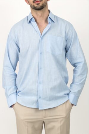 lila klasik kesim %100 pamuk keten gömlek (kopya)