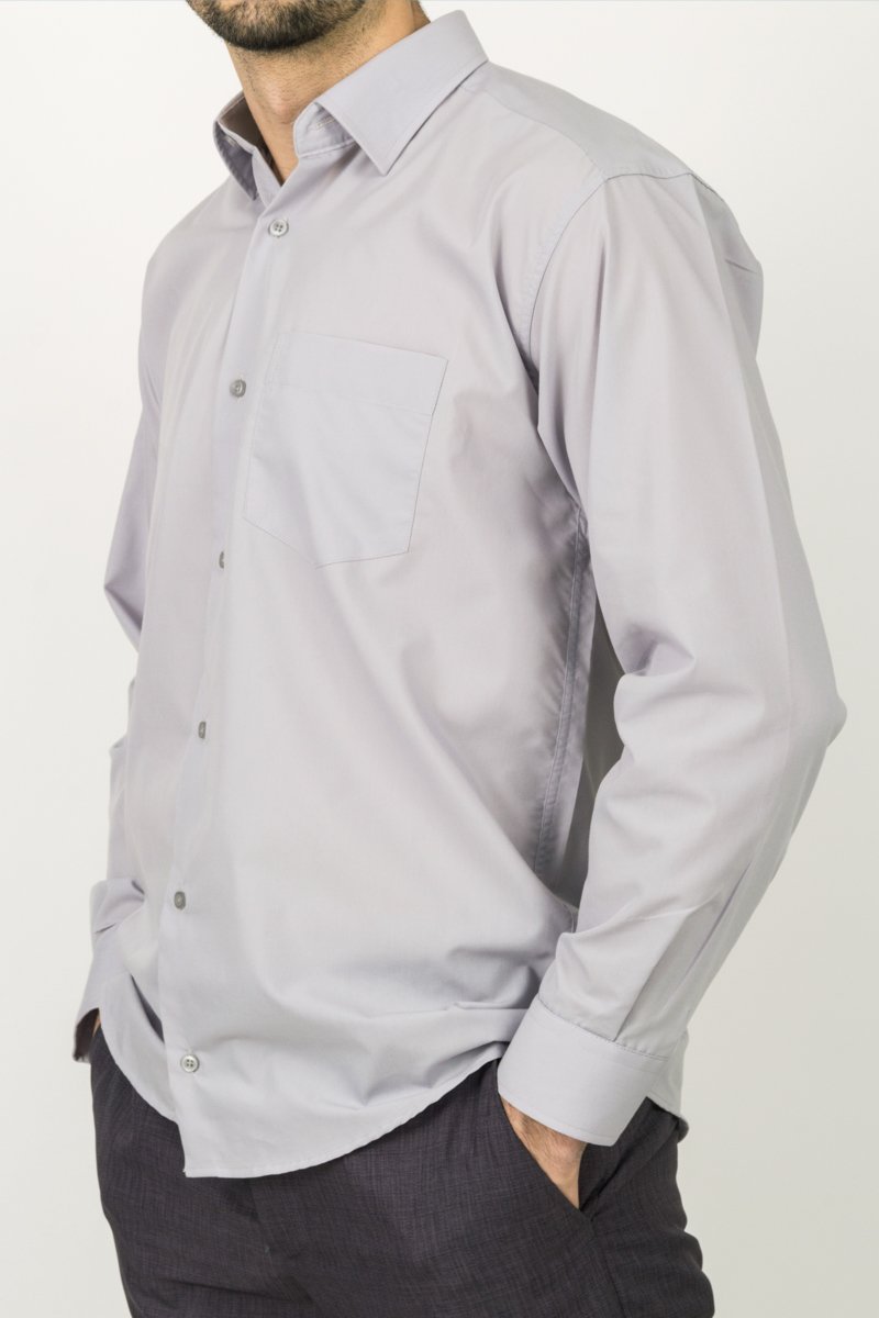 gri klasik kesim uzun kollu gömlek gri klasik kesim uzun kollu gömlek