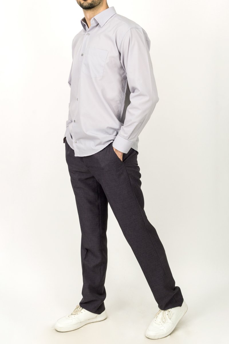 gri klasik kesim uzun kollu gömlek gri klasik kesim uzun kollu gömlek