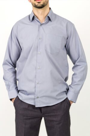 gri klasik kesim uzun kollu gömlek (kopya)