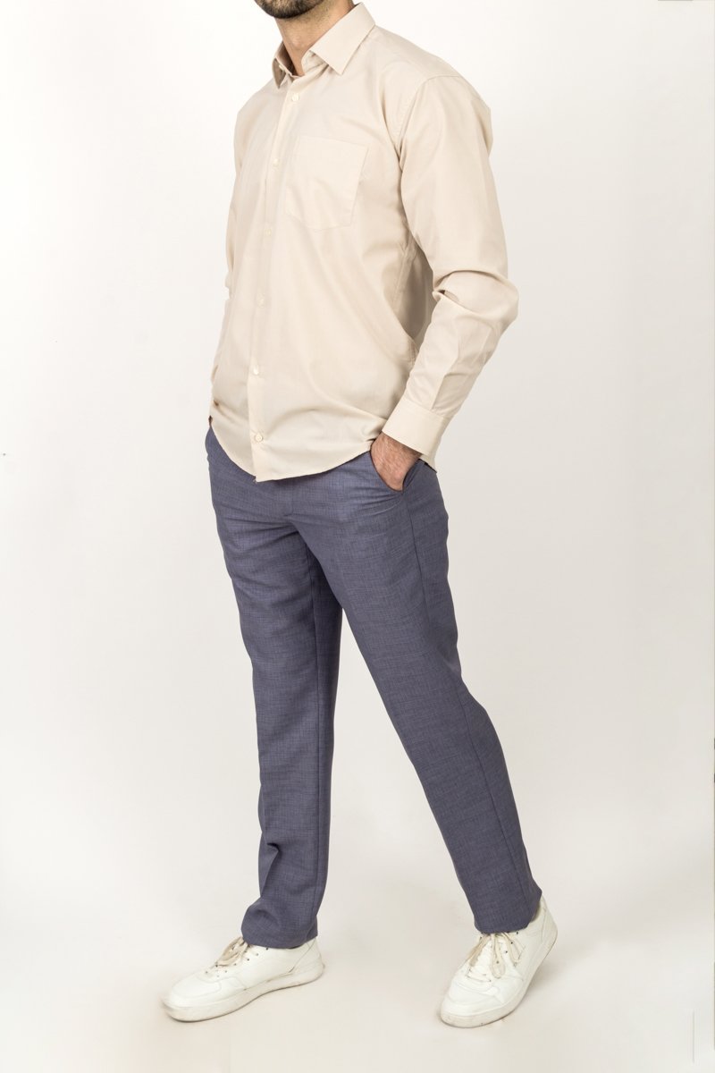 bej klasik kesim uzun kollu gömlek bej klasik kesim uzun kollu gömlek