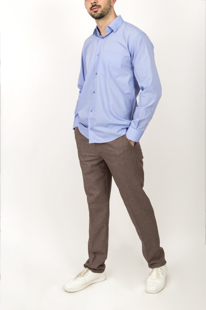 mavi klasik kesim uzun kollu gömlek mavi klasik kesim uzun kollu gömlek